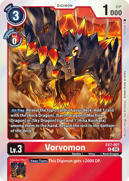 Digimon Card Game Sammelkarte EX7-007 Vorvomon