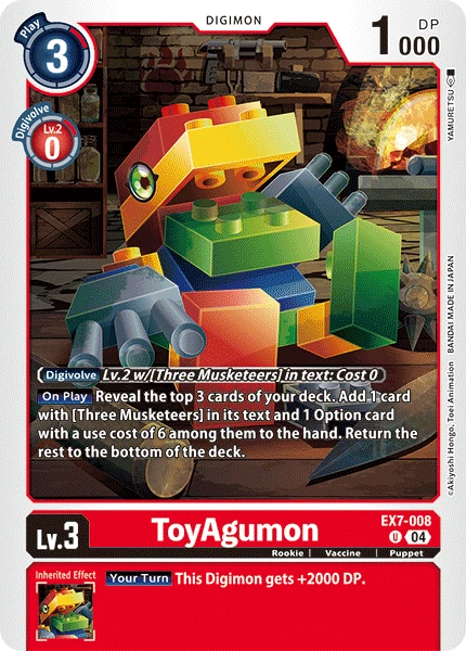 Digimon Card Game Sammelkarte EX7-008 ToyAgumon