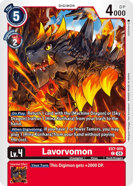 Digimon Card Game Sammelkarte EX7-009 Lavorvomon