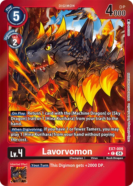 Digimon Card Game Sammelkarte EX7-009 Lavorvomon alternatives Artwork 1