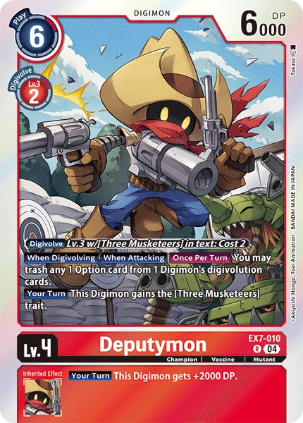 Digimon Card Game Sammelkarte EX7-010 Deputymon