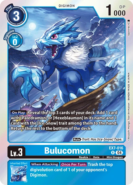 Digimon Card Game Sammelkarte EX7-016 Bulucomon