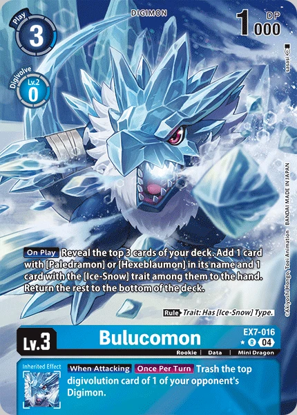 Digimon Card Game Sammelkarte EX7-016 Bulucomon alternatives Artwork 1