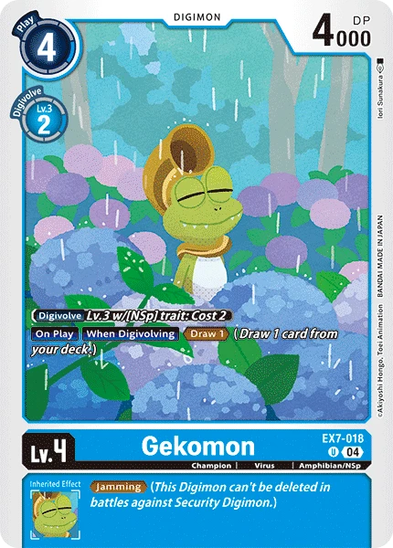 Digimon Card Game Sammelkarte EX7-018 Gekomon