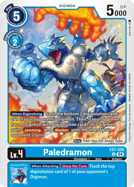 Digimon Card Game Sammelkarte EX7-020 Paledramon