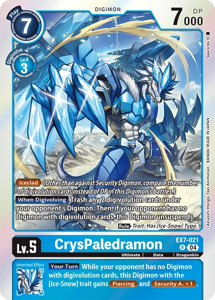 Digimon Card Game Sammelkarte EX7-021 CrysPaledramon