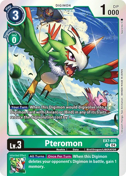 Digimon Card Game Sammelkarte EX7-031 Pteromon