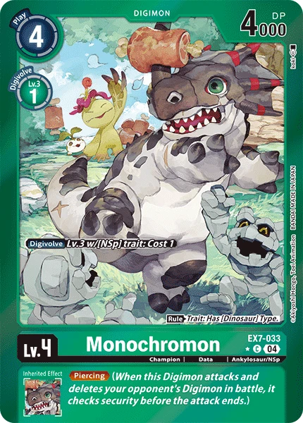 Digimon Card Game Sammelkarte EX7-033 Monochromon alternatives Artwork 1