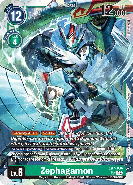 Digimon Card Game Sammelkarte EX7-036 Zephagamon