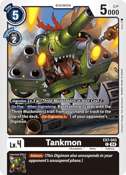 Digimon Card Game Sammelkarte EX7-043 Tankmon