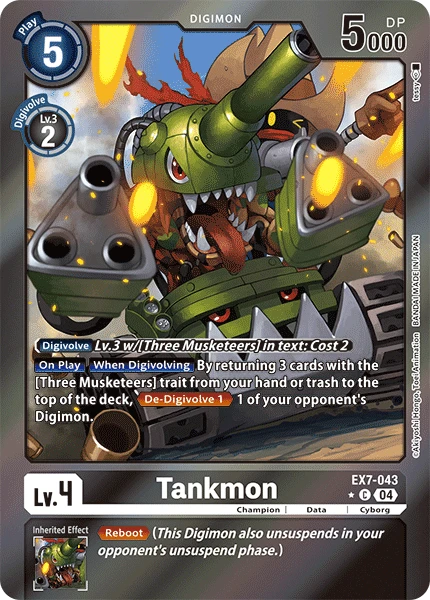 Digimon Card Game Sammelkarte EX7-043 Tankmon alternatives Artwork 1