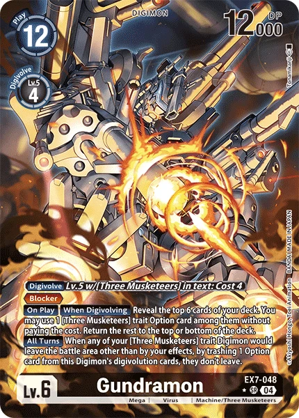 Digimon Card Game Sammelkarte EX7-048 Gundramon alternatives Artwork 1