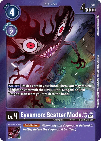 Digimon Card Game Sammelkarte EX7-053 Eyesmon: Scatter Mode alternatives Artwork 1