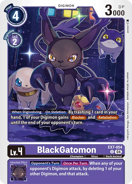 Digimon Card Game Sammelkarte EX7-054 BlackGatomon