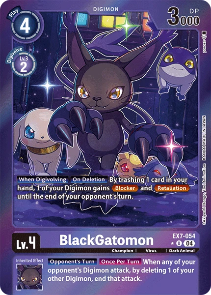 Digimon Card Game Sammelkarte EX7-054 BlackGatomon alternatives Artwork 1