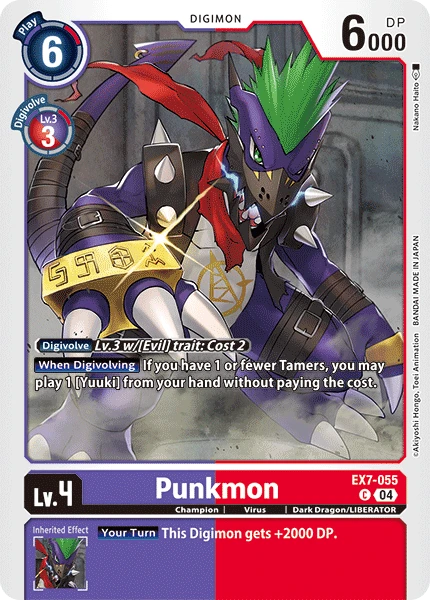 Digimon Card Game Sammelkarte EX7-055 Punkmon