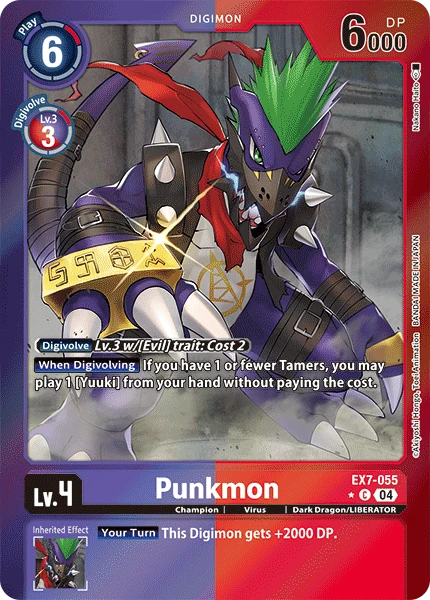 Digimon Card Game Sammelkarte EX7-055 Punkmon alternatives Artwork 1