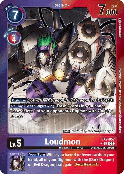 Digimon Card Game Sammelkarte EX7-057 Loudmon alternatives Artwork 1