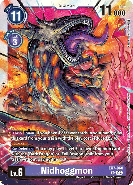 Digimon Card Game Sammelkarte EX7-060 Nidhoggmon