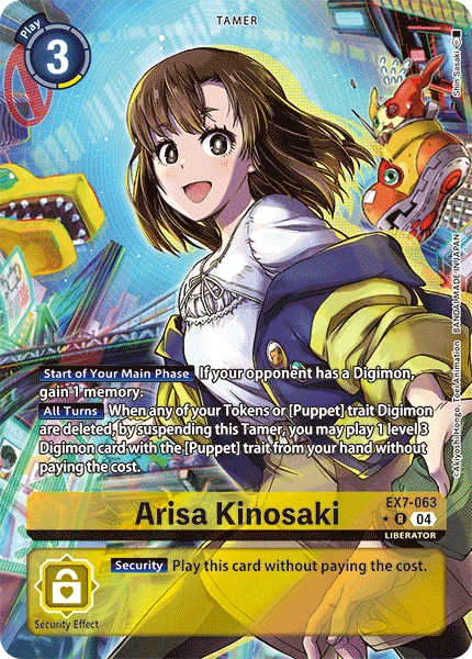 Digimon Card Game Sammelkarte EX7-063 Arisa Kinosaki alternatives Artwork 1