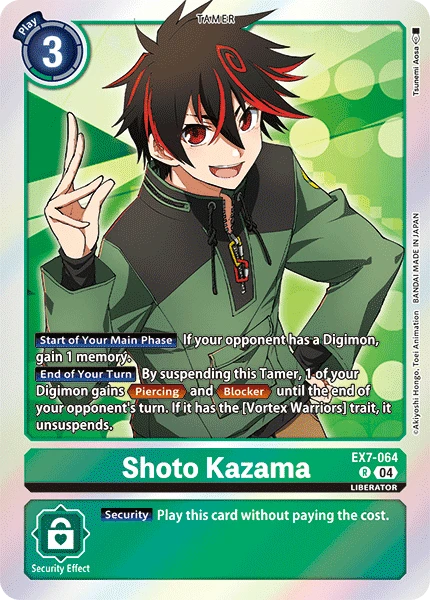 Digimon Card Game Sammelkarte EX7-064 Shoto Kazama