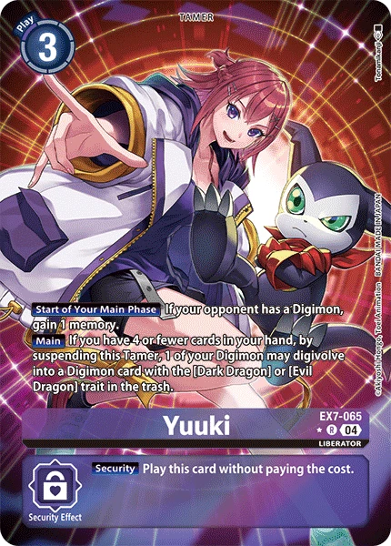 Digimon Card Game Sammelkarte EX7-065 Yuuki alternatives Artwork 1