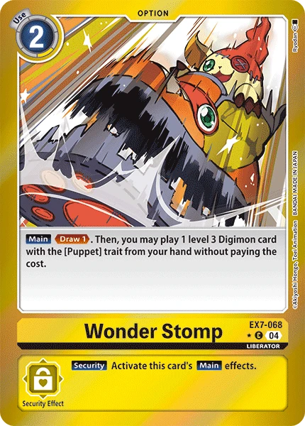 Digimon Card Game Sammelkarte EX7-068 Wonder Stomp alternatives Artwork 1