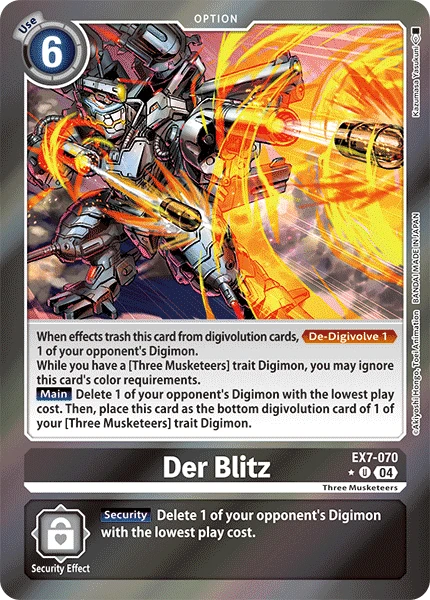 Digimon Card Game Sammelkarte EX7-070 Der Blitz alternatives Artwork 1