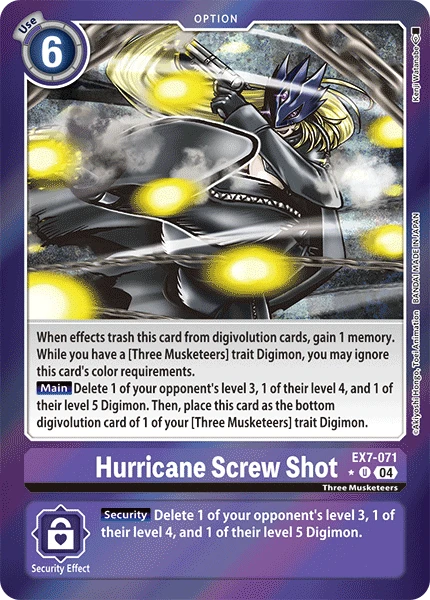 Digimon Card Game Sammelkarte EX7-071 Hurricane Screw Shot alternatives Artwork 1