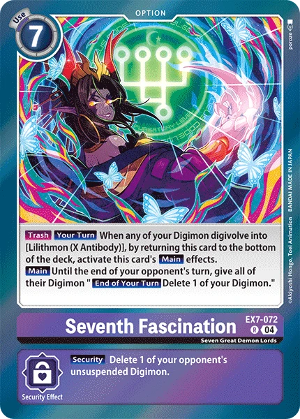 Digimon Card Game Sammelkarte EX7-072 Seventh Fascination