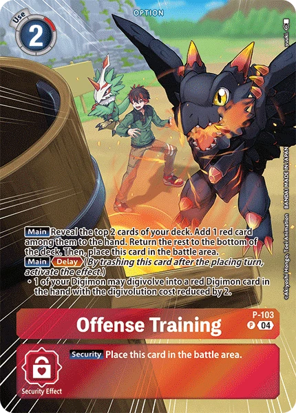 Digimon Card Game Sammelkarte P-103 Offense Training alternatives Artwork 1