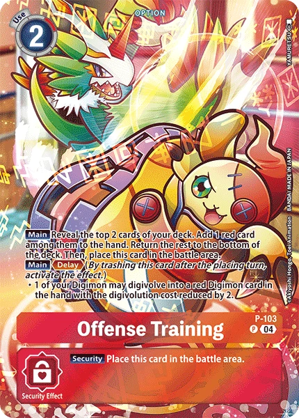 Digimon Card Game Sammelkarte P-103 Offense Training alternatives Artwork 2