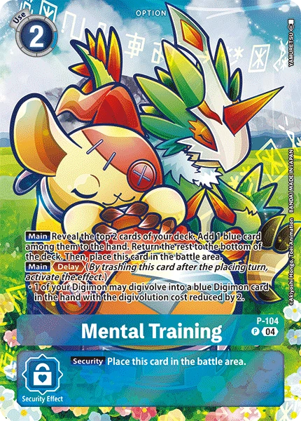 Digimon Card Game Sammelkarte P-104 Mental Training alternatives Artwork 1