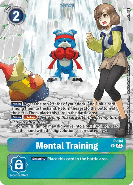 Digimon Card Game Sammelkarte P-104 Mental Training alternatives Artwork 2