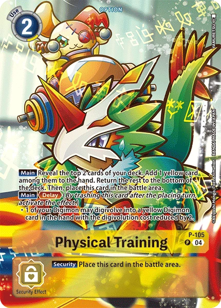 Digimon Card Game Sammelkarte P-105 Physical Training alternatives Artwork 1