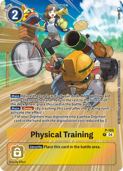 Digimon Card Game Sammelkarte P-105 Physical Training alternatives Artwork 2