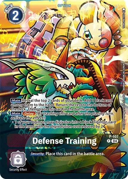 Digimon Card Game Sammelkarte P-107 Defense Training alternatives Artwork 2