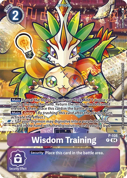 Digimon Card Game Sammelkarte P-108 Wisdom Training alternatives Artwork 1