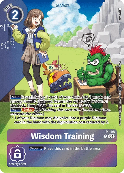 Digimon Card Game Sammelkarte P-108 Wisdom Training alternatives Artwork 2