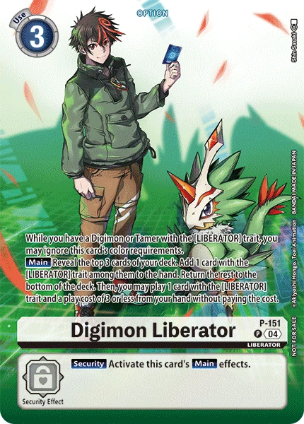 Digimon Card Game Sammelkarte P-151 Digimon Liberator alternatives Artwork 2