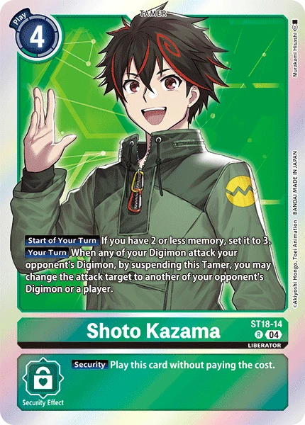 Digimon Card Game Sammelkarte ST18-14 Shoto Kazama