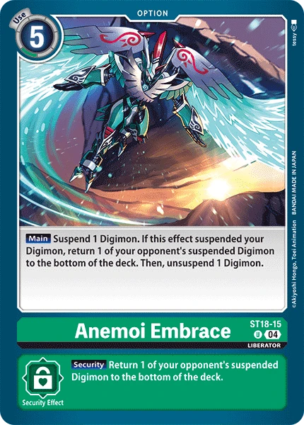 Digimon Card Game Sammelkarte ST18-15 Anemoi Embrace