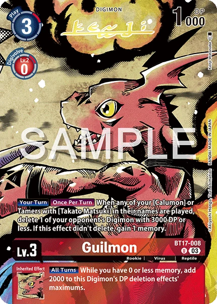 Digimon Card Game Sammelkarte BT17-008 Guilmon alternatives Artwork 1