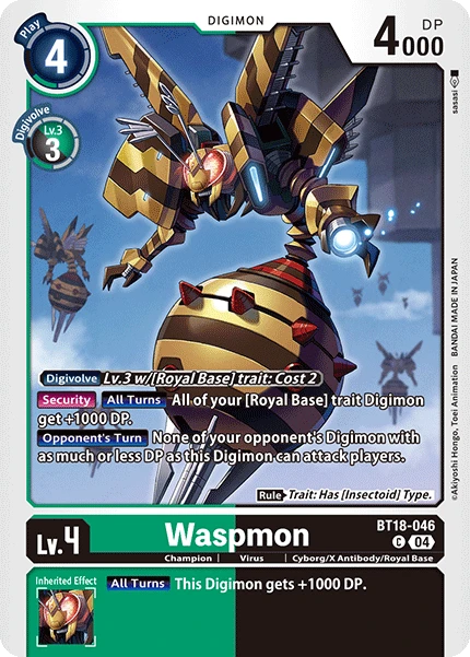 Digimon Card Game Sammelkarte BT18-046 Waspmon