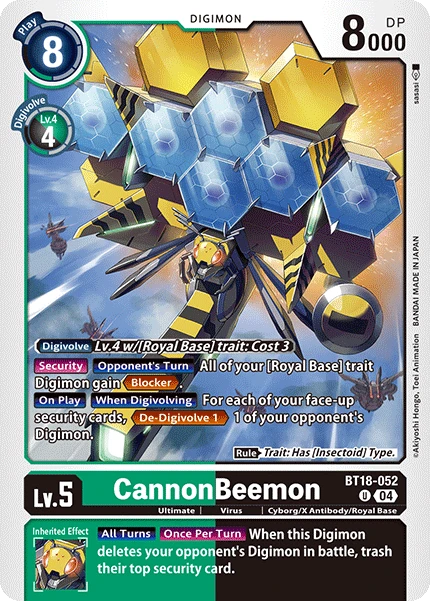 Digimon Card Game Sammelkarte BT18-052 CannonBeemon