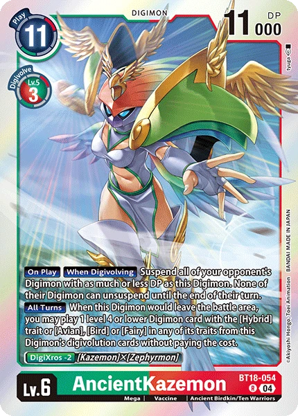 Digimon Card Game Sammelkarte BT18-054 AncientKazemon