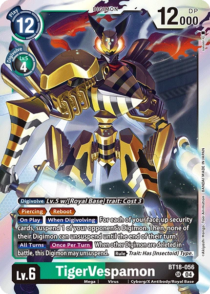 Digimon Card Game Sammelkarte BT18-056 TigerVespamon