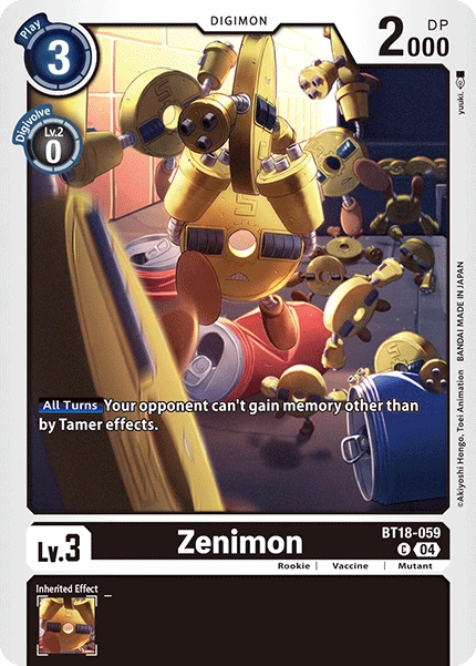 Digimon Card Game Sammelkarte BT18-059 Zenimon