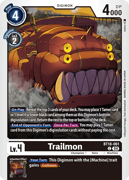 Digimon Card Game Sammelkarte BT18-061 Trailmon