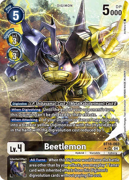 Digimon Card Game Sammelkarte BT18-063 Beetlemon alternatives Artwork 1